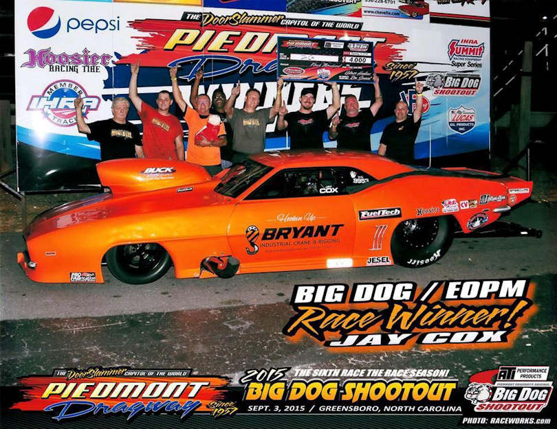  Jay Cox Back to Back Piedmont Big Dog EOPM Winner